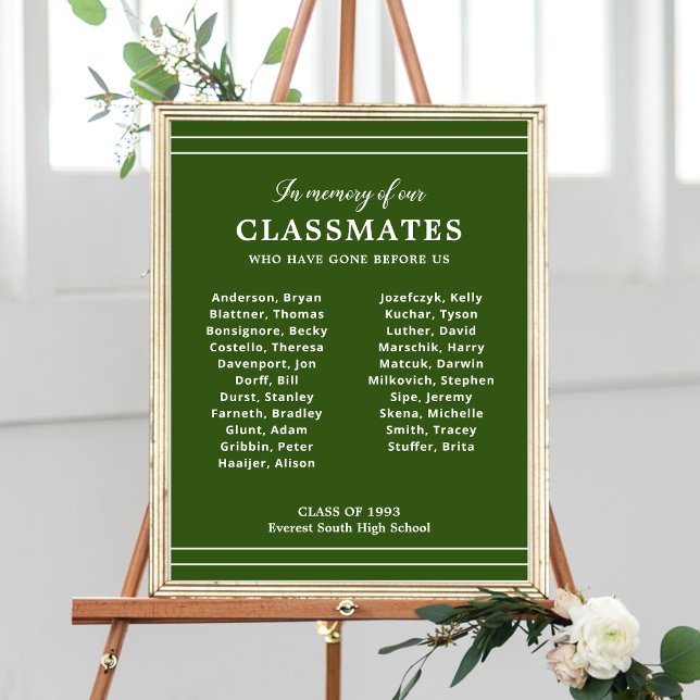 Poster Verde Branco Em Memória Do Memorial Da Reunião De  (Criador carregado)