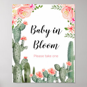 Poster Verde Cactus Baby In Bloom