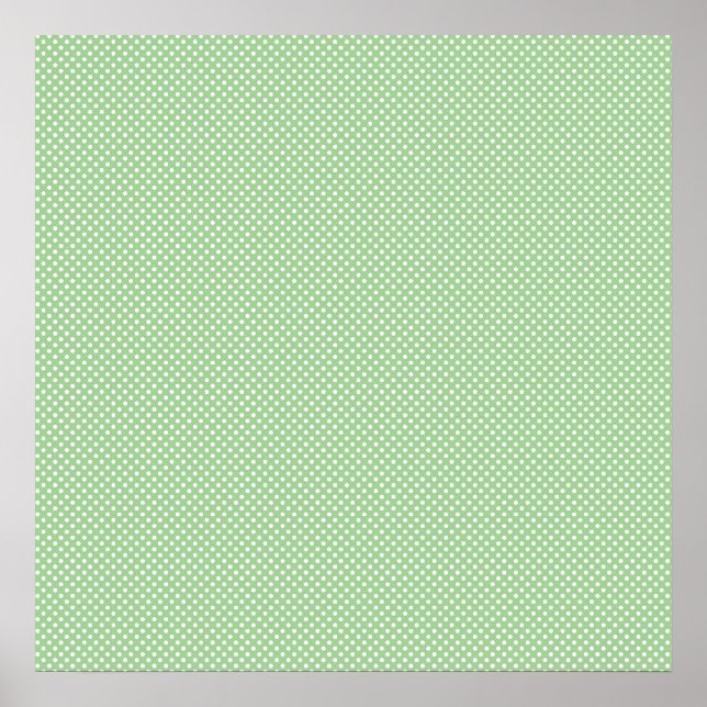 Póster Verde Com Pontos Brancos Simples (Frente)