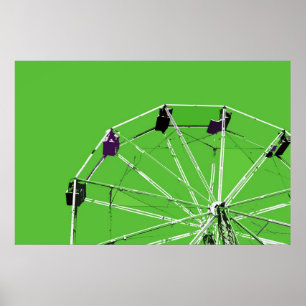 Poster verde da roda de Ferris