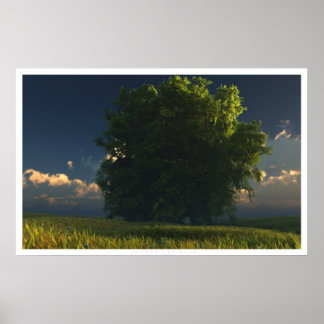 Póster Verde e Dourado