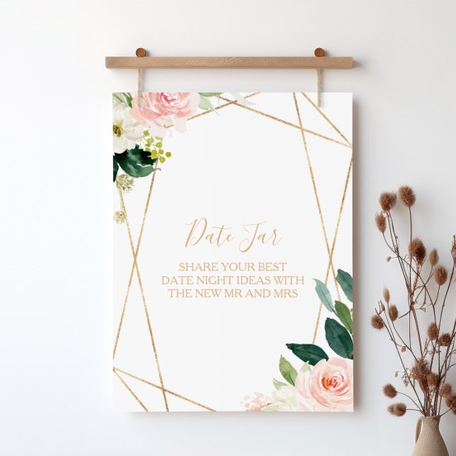 Poster Verde e Dourado símbolo geométrico de data jar (Criador carregado)