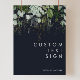 Poster Verde e Folha Dourada Marinha Cartões e Presentes 