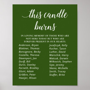 Poster Verde Esta Vela Arde Reunião de Turma Memorial