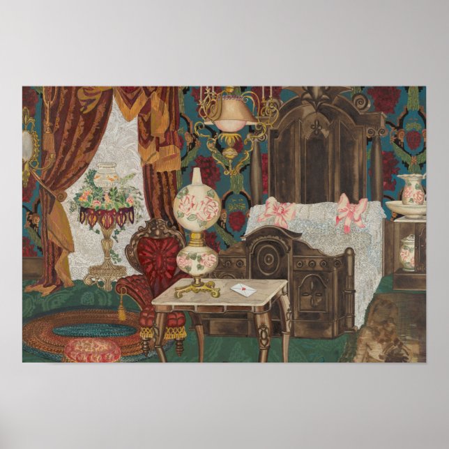 Poster Verde. Estilo vitorioso original do quarto (Frente)