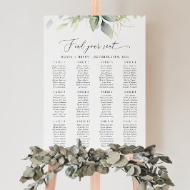 Poster Verde, Eucalyptus Sai, Gráfico de Casamento