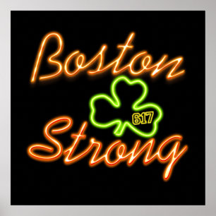 Poster VERDE irlandês forte de Boston