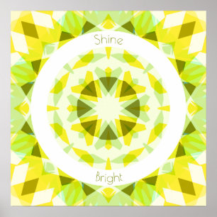 Poster Verde limão Amarelo Brilhante Dopamina Estrela Bri