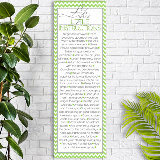 Poster Verde limão de pequenas instruções da vida