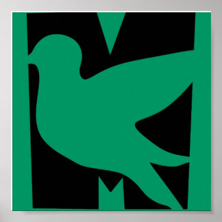 Póster Verde M BIrd