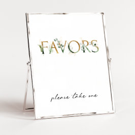 Poster Verde moderno e Chá de fraldas Dourado - Sinal de 