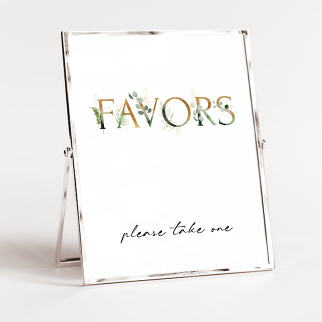 Poster Verde moderno e Chá de fraldas Dourado - Sinal de  (Criador carregado)