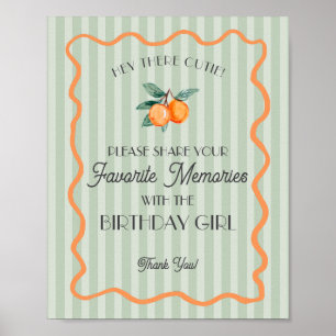 Poster Verde Pequena Fofoqueira Cítrico Memória Favorita 