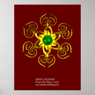 Póster VERDE TALISMAN, vermelho