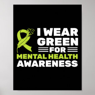 Poster Verde visto Para Sensibilização Para A Saúde Menta