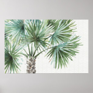 Poster Verdes misturados mim palmas tropicais