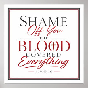 Poster Vergonha de Você o Sangue Cobriu Tudo Evangelho