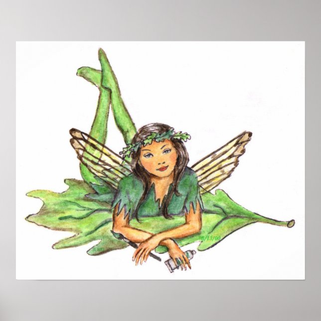 Poster Veridian Green Pixie Fairy JL Biel (Frente)