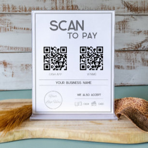 Poster Verificação de negócios de códigos QR de cinza 2 m