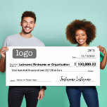 Poster Verificação de vazio para Sweepstakes, Prêmios, Ch<br><div class="desc">Um grande vazio de prêmios e doações. Se a sua empresa está doando a uma organização sem fins lucrativos ou a uma instituição de caridade, você pode usar este modelo de cheque. 1) Carregue o logotipo 2) Preencha todas as informações de texto 3) Opcional - Você pode alterar a cor...</div>