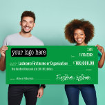 Poster Verificação de vazio para Sweepstakes, Prêmios, Ch<br><div class="desc">Um grande vazio de prêmios e doações. Se a sua empresa está doando a uma organização sem fins lucrativos ou a uma instituição de caridade, você pode usar este modelo de cheque. 1) Carregue o logotipo 2) Preencha todas as informações de texto 3) Opcional - Você pode alterar a cor...</div>