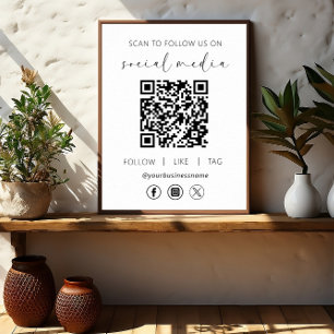 Poster Verificação técnica do código QR para nos seguir n