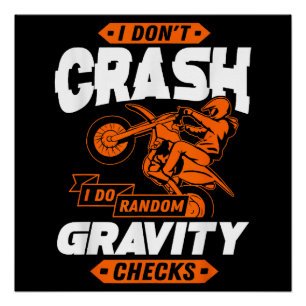 Póster Verificações Aleatórias de Gravidade - Motocross e