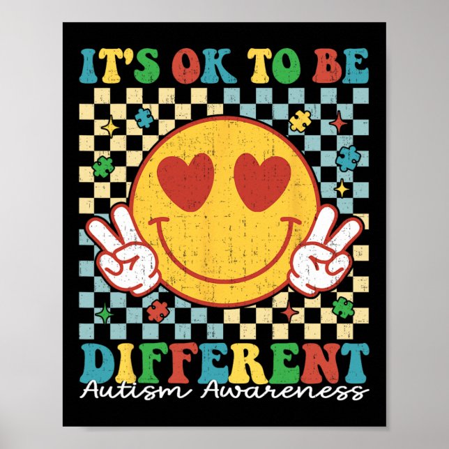 Poster Verificado Que Está Bem Ser Diferente Awarenes Do  (Frente)