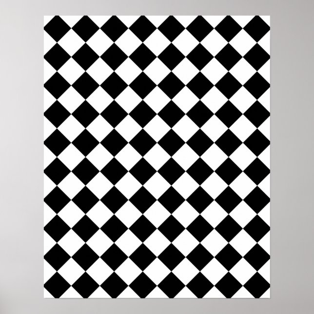 Póster Verificadores clássicos em preto e branco de diama (Frente)