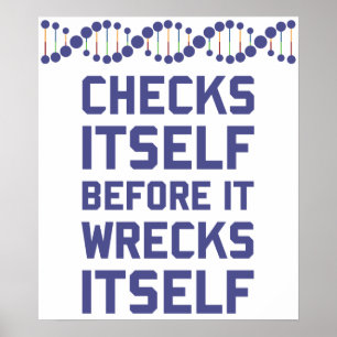 Póster Verifique-Se Antes De Destruir Sua Genética De DNA