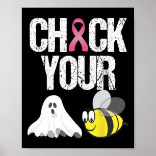 Poster Verifique Seu Boo Beers Divertido Cancer De Mama H