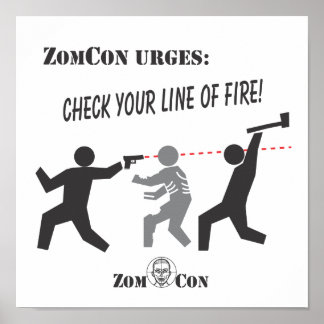 Póster Verifique sua linha de fogo!
