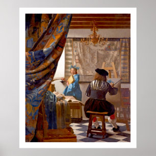Póster Vermeer - a arte da pintura - arte do vintage