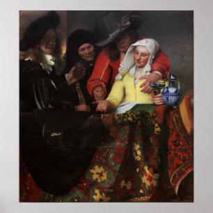 Poster Vermeer - A Procuradora 1656