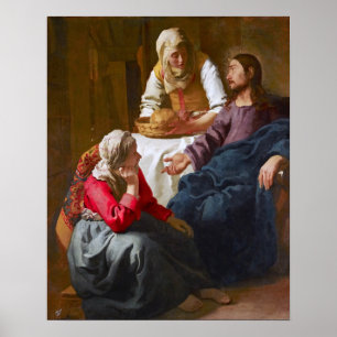 Poster Vermeer - Cristo na Casa de Marta e Maria