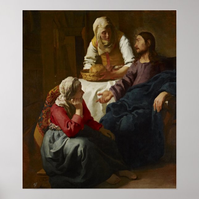 Poster Vermeer - Cristo na Casa de Marta e Maria 1 (Frente)