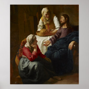Poster Vermeer - Cristo Na Casa De Martha E Mary 1
