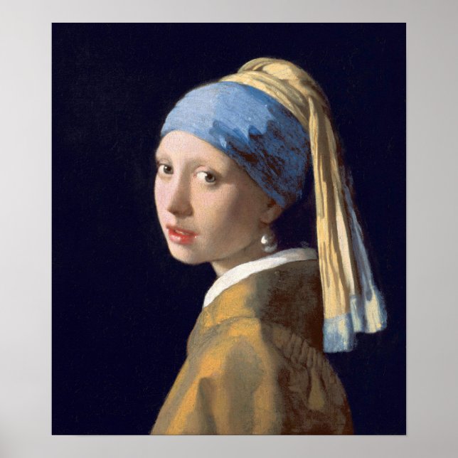 Poster Vermeer - Menina Com um Brinco de Pérola (LEIA A D (Frente)