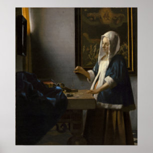 Poster Vermeer - Mulher Detentora Um Saldo 1665