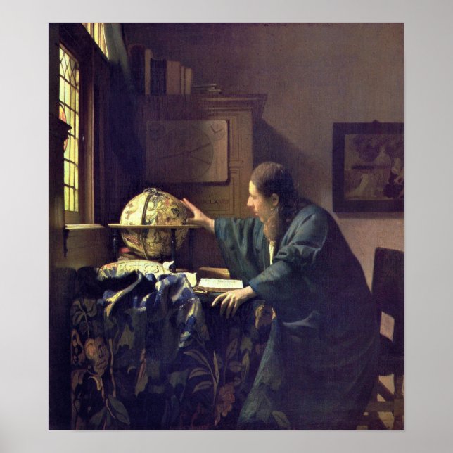 Poster Vermeer - O Astrônomo 1668 (LEIA DESCRIÇÃO!) (Frente)