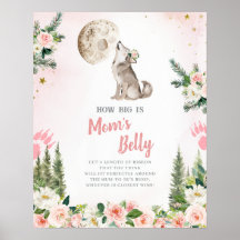 Vermeho Florescente Floral Lua Floresta Mãe Barrig