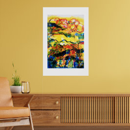 Poster Vermelho, azul, amarelo.