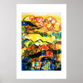 Poster Vermelho, azul, amarelo.