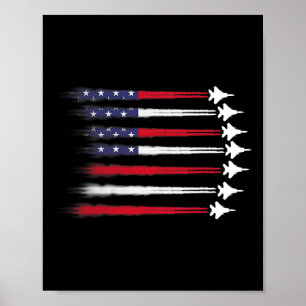 Poster Vermelho Branco Azul Patriótico Bandeira Dos EUA J