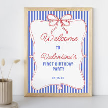 Vermelho Branco e Azul Arcos de Listras Clássicas 