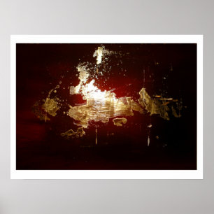 Poster Vermelho Castanho Dourado