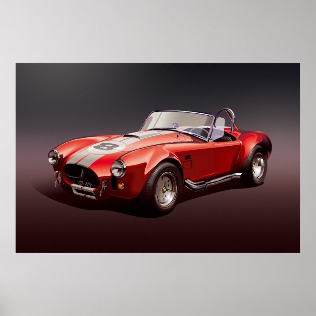 Poster vermelho Cobra-427s (Frente)