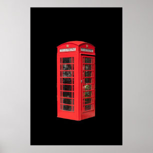 POSTER VERMELHO DA CAIXA DE TELEFONE