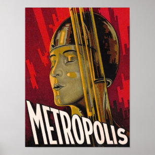 Póster Vermelho da metrópole