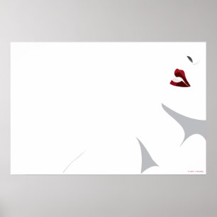 Póster Vermelho da senhora Vestir-se